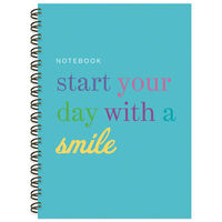 A5 Wiro Start Your Day With A Smile Notebook