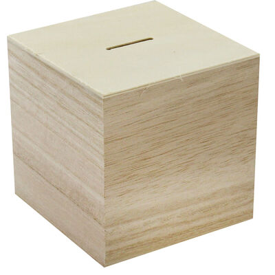Natural Wooden Money Box image number 1