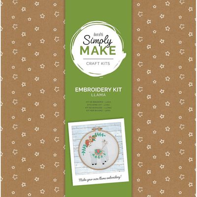 Simply Make: Llama Embroidery Kit image number 1
