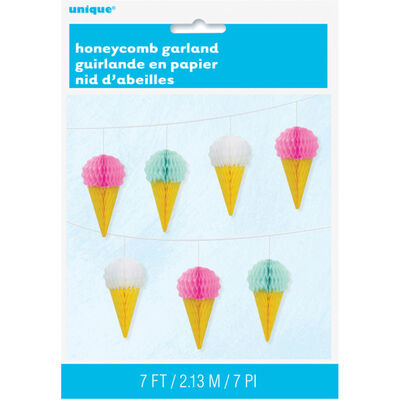 7ft Honeycomb Ice Cream Garland image number 1