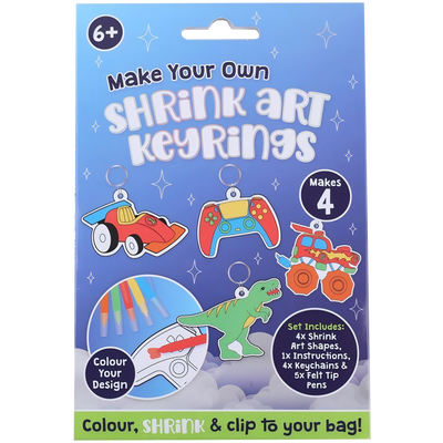 Make Your Own Shrink Art Keyrings: Cars and Dinosaur image number 1