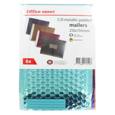 Small Metallic Bubble Padded Mailer Envelope - Pack of 6 image number 1