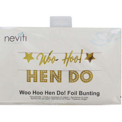 Gold Hen Do Foil Bunting image number 1