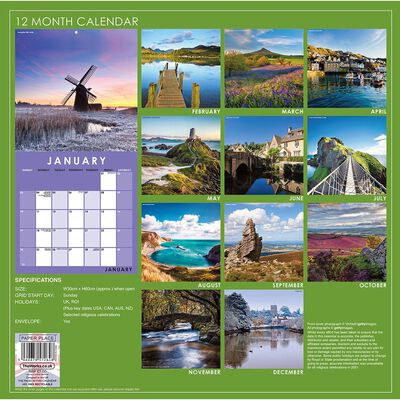2021 Calendar: Scenic Britain From 0.50 GBP | The Works