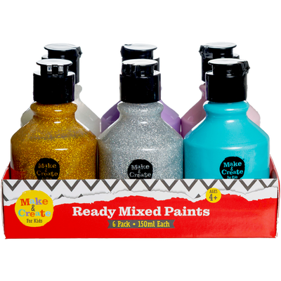Kids Ready Mixed Unicorn Paint Set: Pack of 6 image number 2