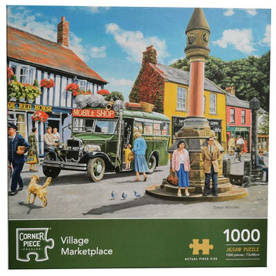 Village Marketplace 1000 Piece Jigsaw Puzzle image number 1