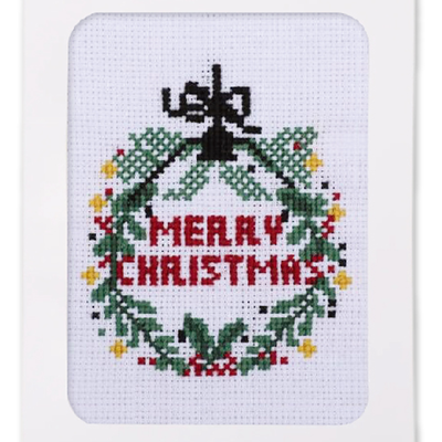 Merry Christmas Cross Stitch Card Set image number 2