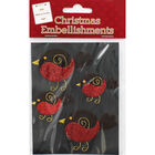 Christmas Robin Embellishments - Pack Of 4 image number 1