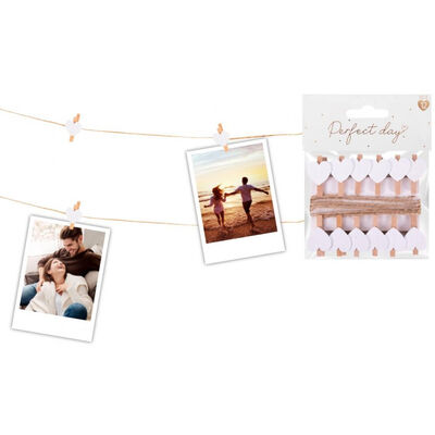 Heart Shape Wooden Pegs image number 2