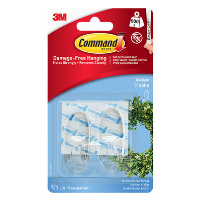 Command Clear Medium Hooks: Pack of 2 image number 1