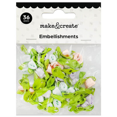 Pastel Fabric Roses: Pack of 36 image number 1