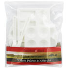 5 Piece Plastic Palette and Knife Set image number 1