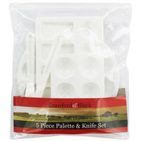 5 Piece Plastic Palette and Knife Set
