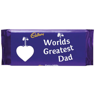 Cadbury Dairy Milk Chocolate Bar 110g - Worlds Greatest Dad image number 1