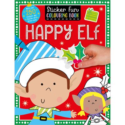 Happy Elf: Sticker Fun Colouring Book image number 1