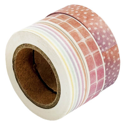 Pink Design Washi Tape: Pack of 3 image number 2