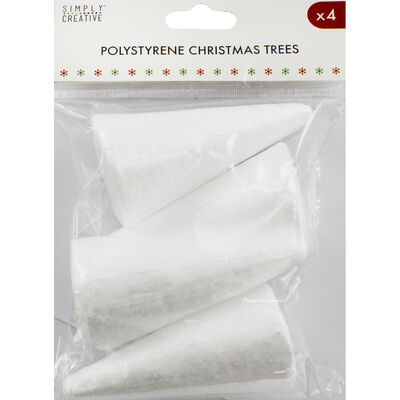 Polystyrene Christmas Trees - 4 Pack image number 1