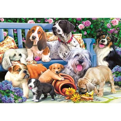 Dogs in the Garden 1000 Piece Jigsaw Puzzle image number 2