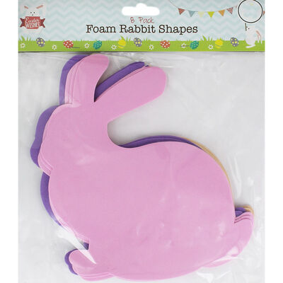 Easter Rabbit Foam Shapes - Pack Of 8 image number 1