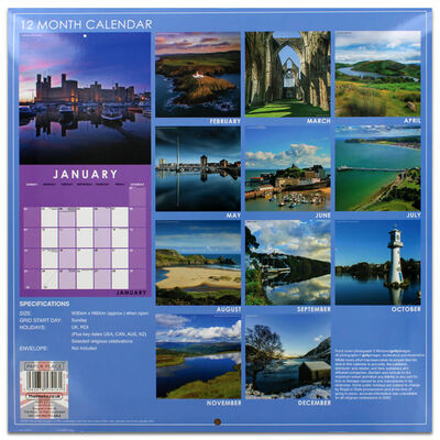 Beautiful Wales 2022 Square Calendar and Diary Set image number 4