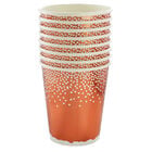 Rose Gold Foil Dot Merry Christmas Paper Cups - 8 Pack image number 2