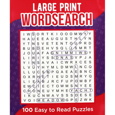 Classic Large Print Wordsearch: Purple image number 1