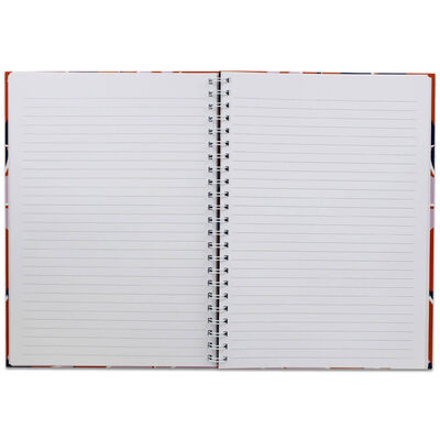A4 Orange & Blue Flowers Notebook image number 2
