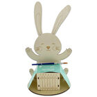 Paint Your Own Wooden Easter Bunny Basket Decoration image number 1