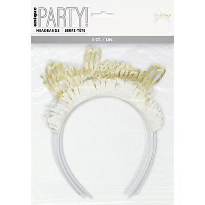 Gold Bridesmaid Headbands: Pack of 4 image number 1