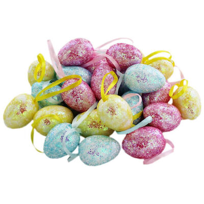 Glitter Easter Eggs: Pack of 12 image number 2