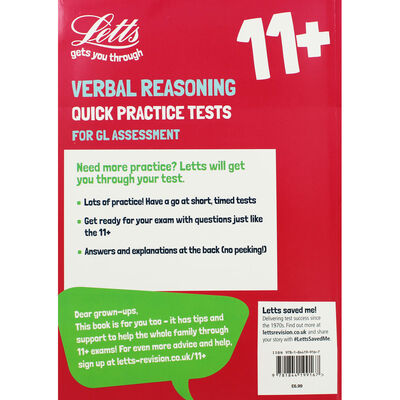 Letts Verbal Reasoning: Quick Practice Tests 11+ image number 3