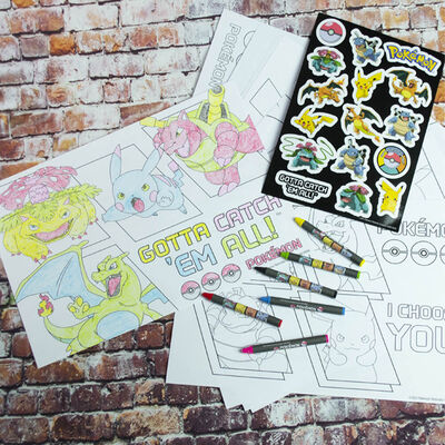 Pok&eacute;mon A4 Poster Colouring Set image number 4
