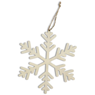 Christmas Wooden Hanging Snowflake image number 1