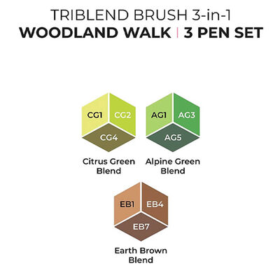 Spectrum Noir Triblend Woodland Walk Brush Markers image number 2