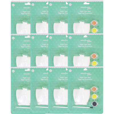 Paint Your Own Easter Chick Egg Cup: Pack of 12 image number 1