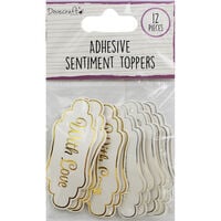 Dovecraft Essentials Die Cut Toppers - With Love - 12 Pack