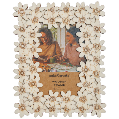 Wooden Flower Frame 15 x 10cm image number 1