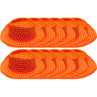 Orange Cowboy Hat Bundle: Pack of 12 image number 1