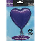 18 Inch Purple Heart Helium Balloon image number 2