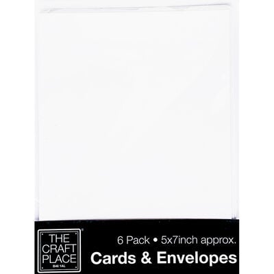 6 White Blank Create Your Own Greetings Cards image number 1