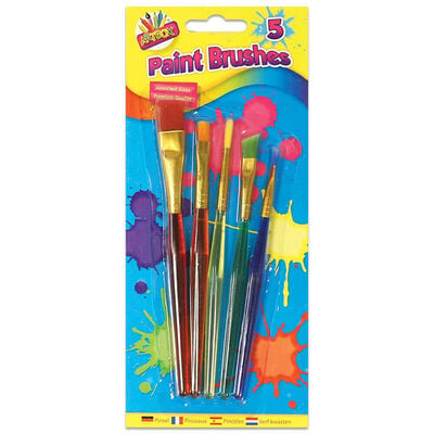 Assorted Paint Brushes: Pack of 5 image number 1