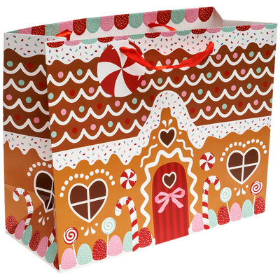 Gingerbread House Large Gift Bag image number 1
