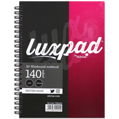 Silvine A5 Wiro Luxpad Pink Notebook image number 1