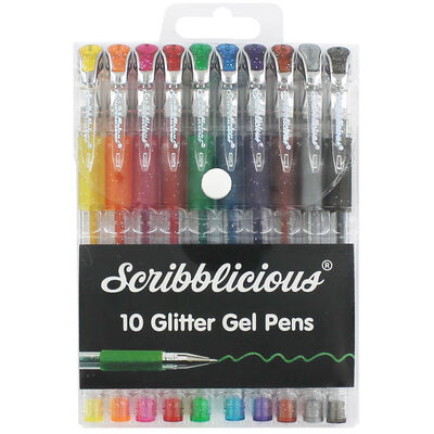 Scribblicious Glitter Gel Pens - Pack Of 10 image number 1