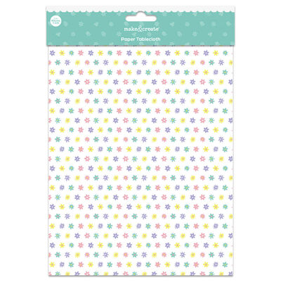 Easter Flowers Paper Tablecloth: 90 x 40cm image number 1