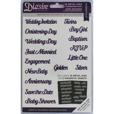 Diesire Essentials Metal Die Bundle - Wedding and Baby image number 1