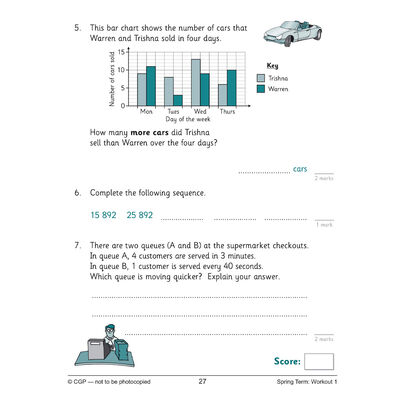KS2 Maths 10-Minute Weekly Workouts: Year 5 image number 3