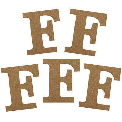 MDF Letter F: Pack of 5 image number 1