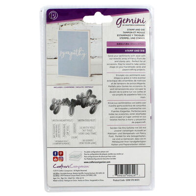Gemini Stamp and Metal Die Set - With Deepest Sympathy image number 2