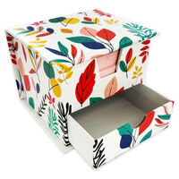 Multi-Colour Flower Memo Cube with Draw